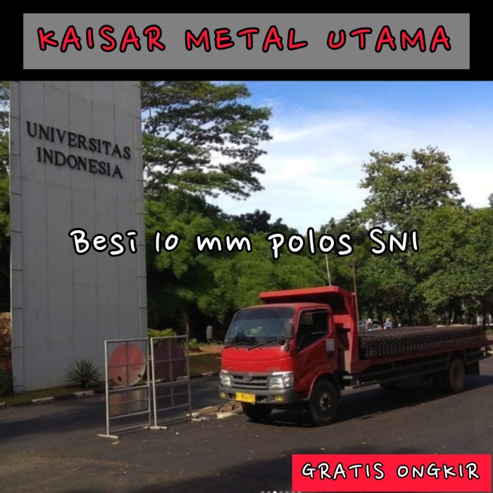 Besi Beton 10 mm polos full SNI