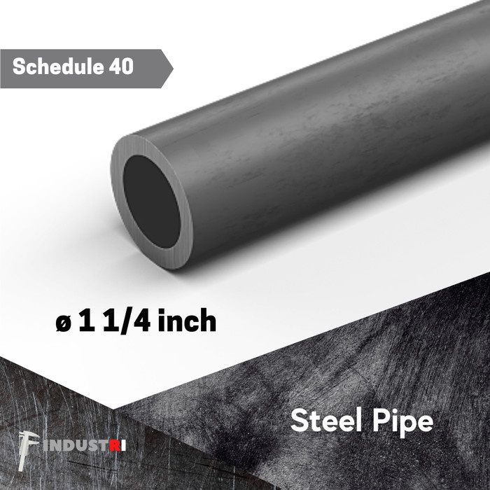 Pipa Besi Sch 40 1 1/4 inch pipa Schedule 40 per 1cm