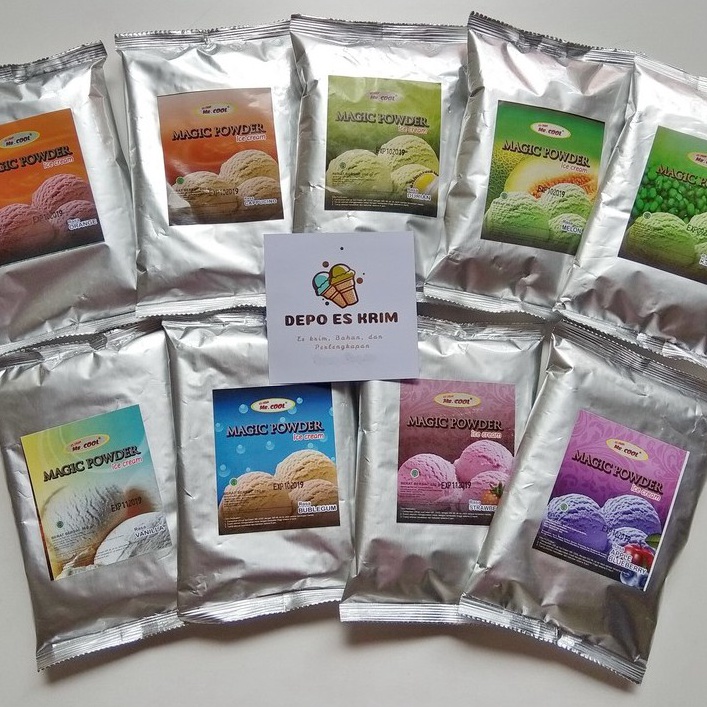 

Terlaku.../ Bubuk Es Krim Mr Cool 250 gram (Tepung Bahan Premix Premiks Ice Cream)