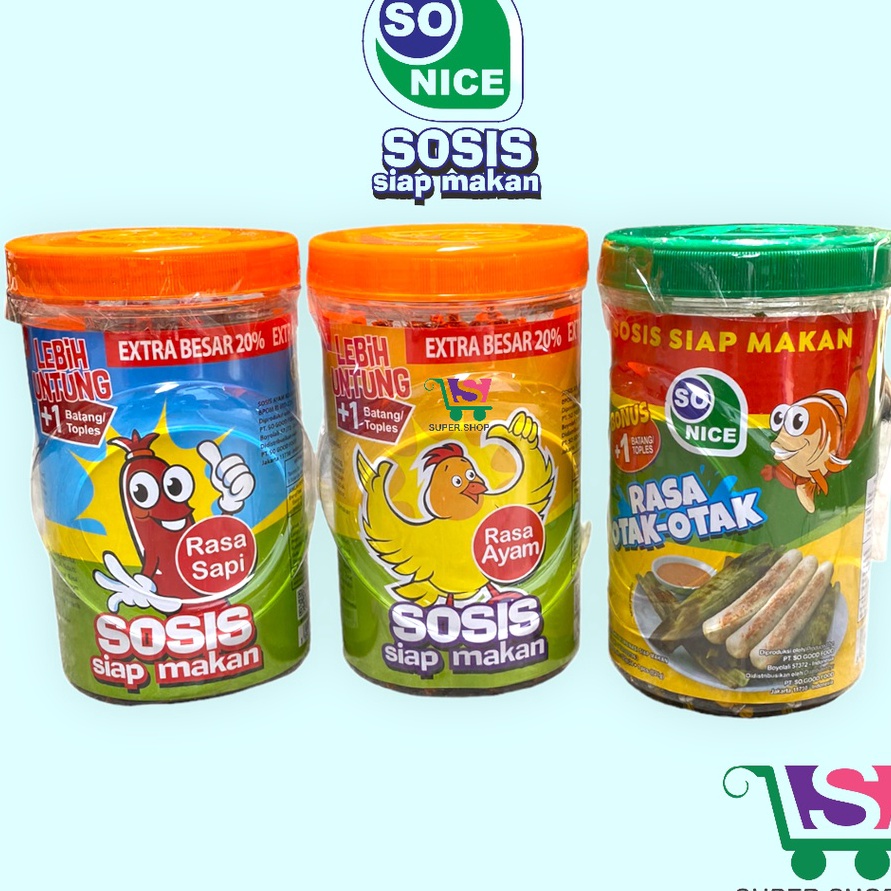 

BXFC1978㊌ So Nice Sosis Siap Makan Ayam / Sapi / Otak Otak Iklan TOPLES (isi 24 pcs) ㊡
