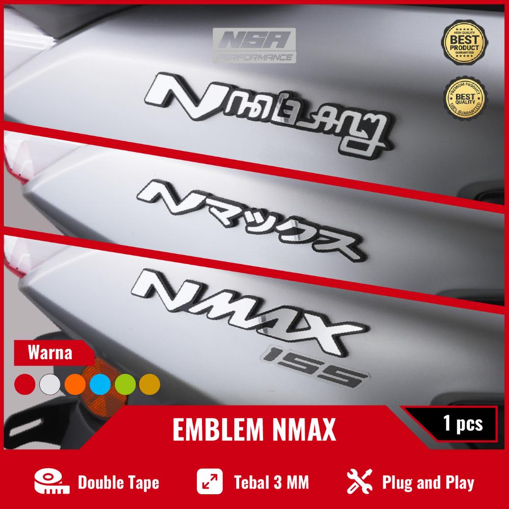 HARI INI 2PCS EMBLEM NMAX 3D LOGO NMAX JEPANG EMBLEM MOTOR BUKAN STIKER ATAU STICKER TIMBUL VARIASI 