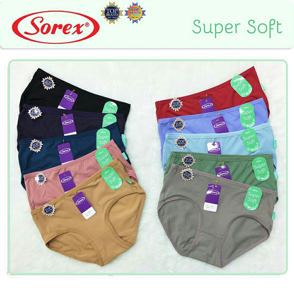 READY. 3 Pcs Celana Dalam Wanita SOREX 1239 Super Soft | CD Perempuan Dewasa | Sguna Tali Kecil