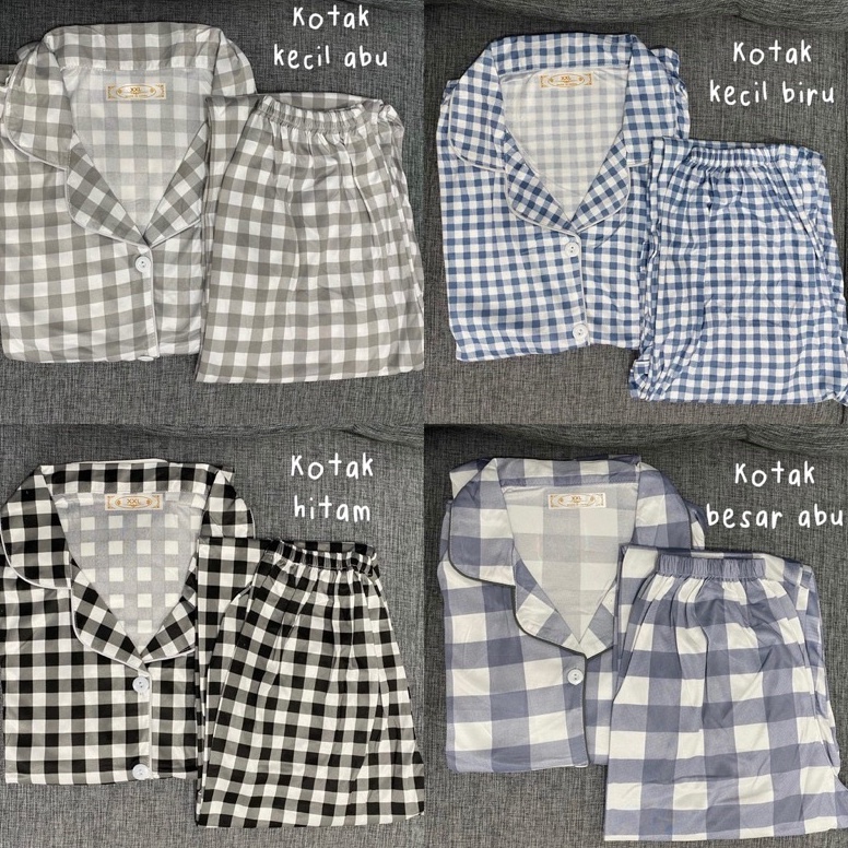 SIAP KIRIM. Piyama Kotak Import Korea Lengan atas panjang Piyama korea Taehyung PP