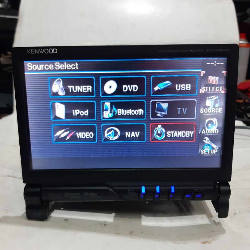 head unit single din kenwood KVT534dvd