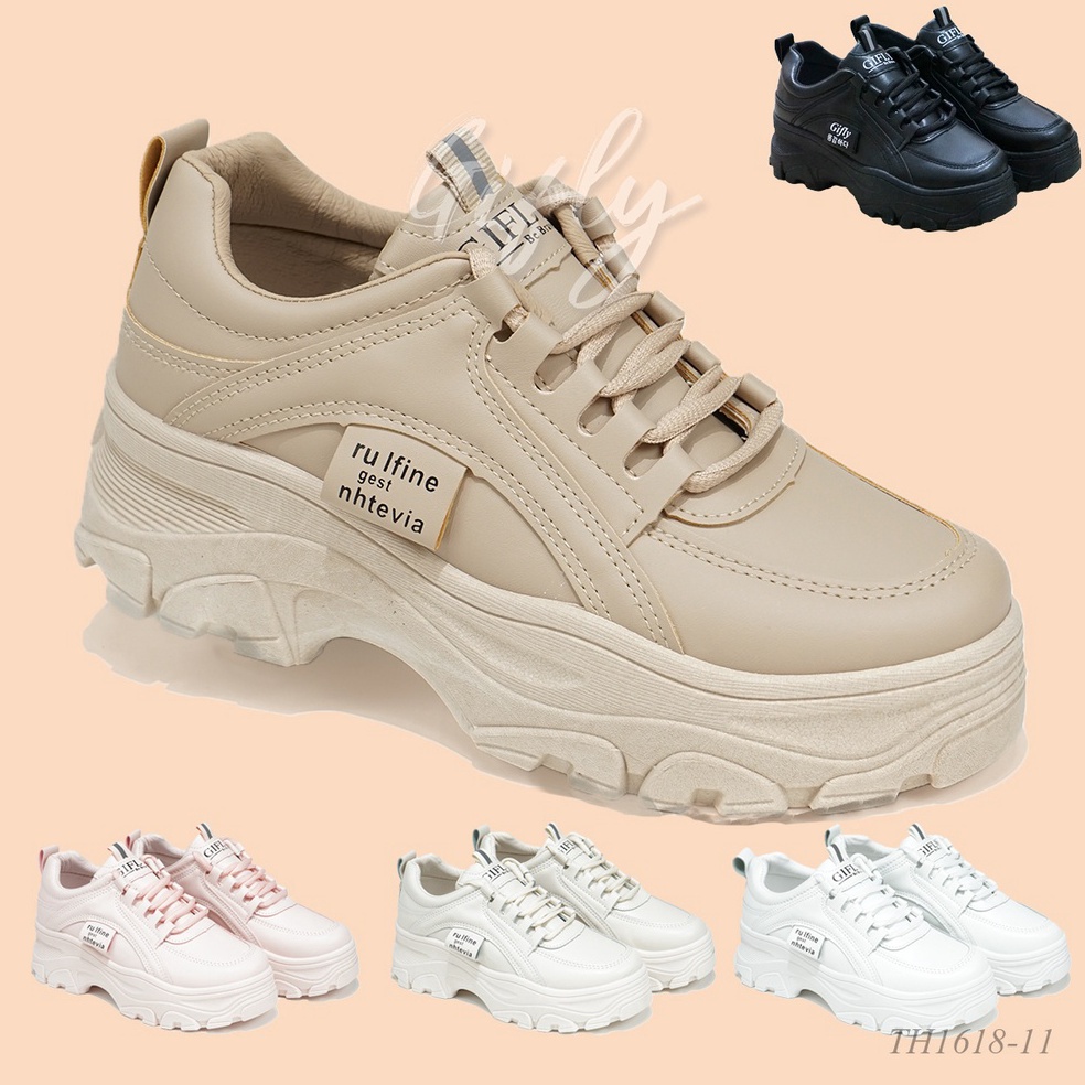 Langsung Kirim GIFLY Nesya Sepatu Sneakers Wanita Korea Import TH1618-11