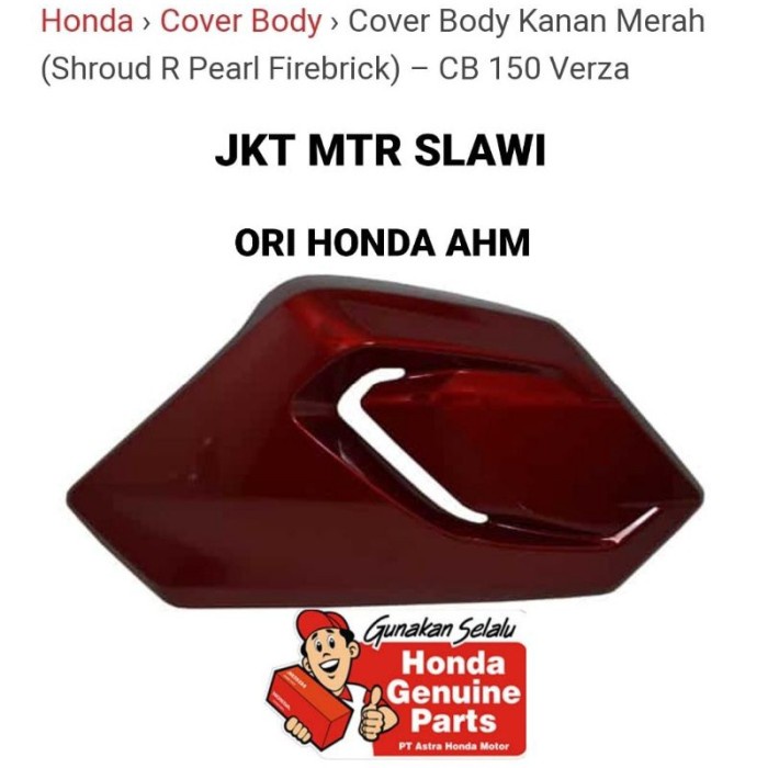 FLASH SALE BODY SHROUD R L BLA CB 150 VERZA ASLI ORI TERLARIS