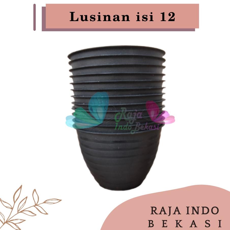 Promo Lusinan Pot Tawon 12 Cm Hitam Pot Kecil Kaktus Murah Hiasan Lucu Warna Hitam - Lusinan Pot Bun