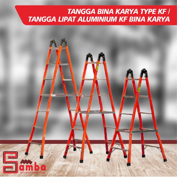 Terlaris Tangga Bina Karya Type Kf Tangga Lipat Aluminium Kf Bina Karya