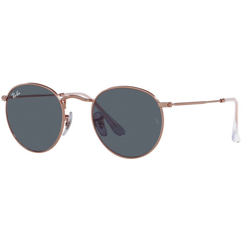 Ray-Ban Sunglass Round Metal RB 3447 9202R5 53 Rose Gold w/ Blue