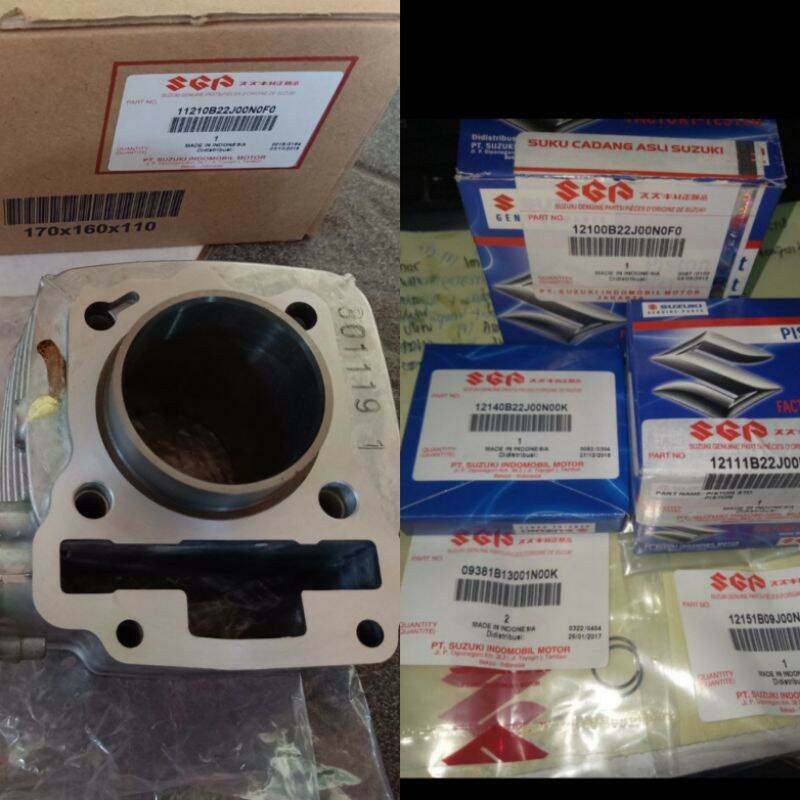 CYLINDER SILINDER BLOK PISTON SET SUZUKI SHOOTER YOUNG STAR SMASH INJEKSI SGP