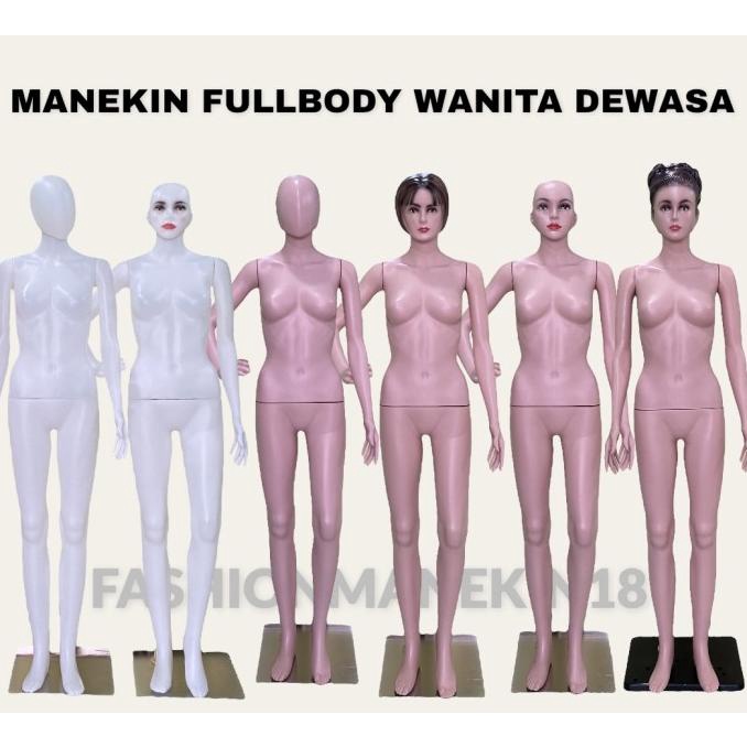 PATUNG MANEKIN FULLBODY PRIA DAN WANITA 3 MODEL KEPALA MANEKIN