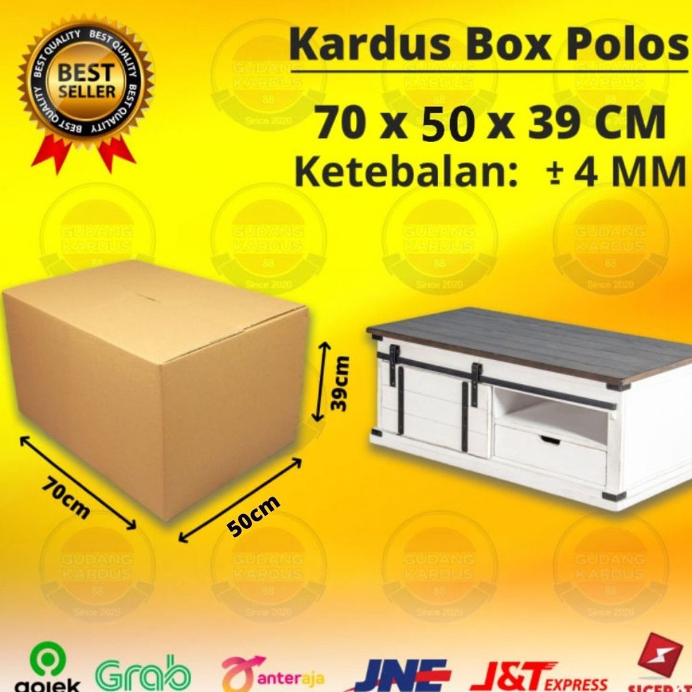 

69 Kardus Karton Box Besar 70x50x39 CM Dus Packing Pindahan Tebal Kokoh Jumbo Polos h88ek