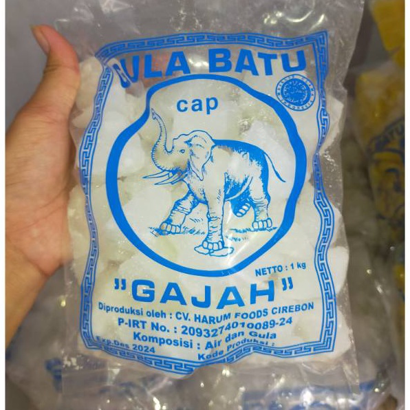 

Super Promo Gula Batu Putih CAP GAJAH Khas Cirebon Kemasan 1 Kg Ready Stock