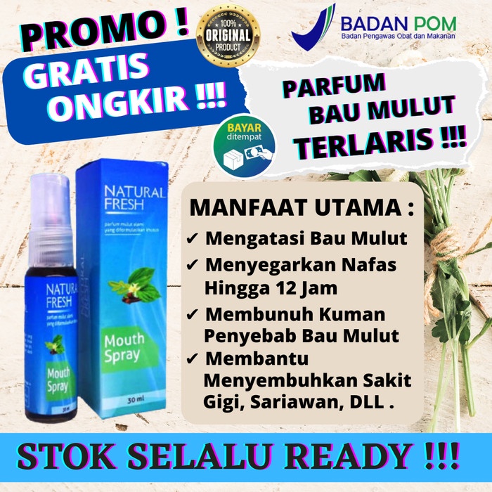 Terlaris Parfum Bau Mulut Amanah Natural Fresh Mouth Spray Asli Bpom