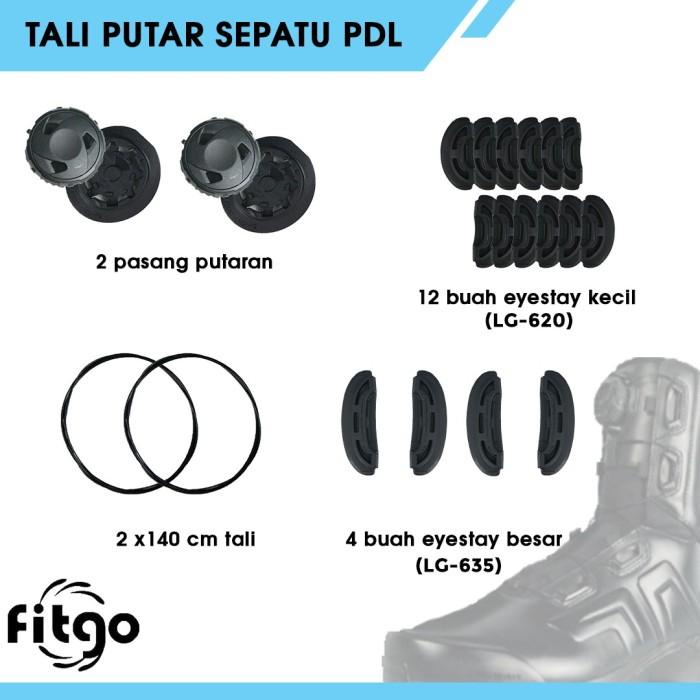 Fitgo Tali Putar Sepatu Pdl Dinas Tni Polri / Tali Sepatu Boa System