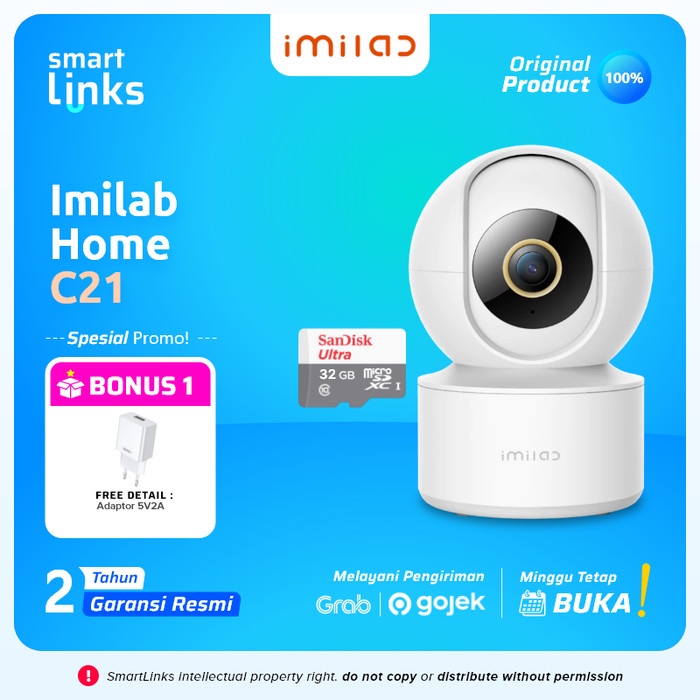 Imilab C21 Home Security Camera 2.5K Night Vision 360 Ip Camera Cctv