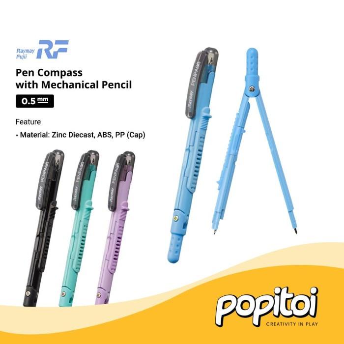 

Raymay Pen Compass With Mechanical Pencil Jangka Pensil Mekanik Jepang