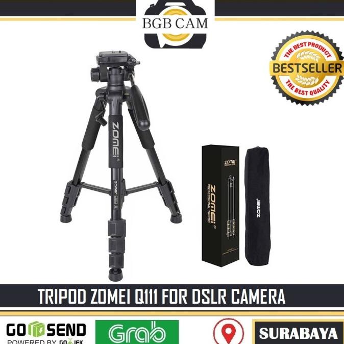 Tripod Zomei Q111 for DSLR Kamera / MIrrorless 145 cm bahan tebal ORI