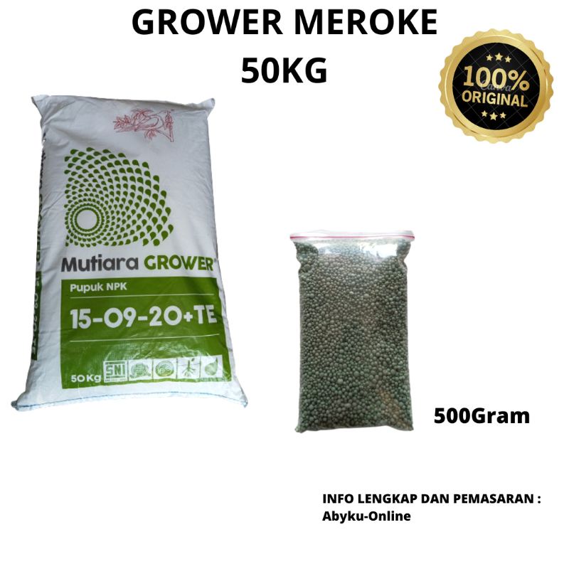 PUPUK NKP GROWER 15+09+20TE MUTIARA MEROKE 500GRAM