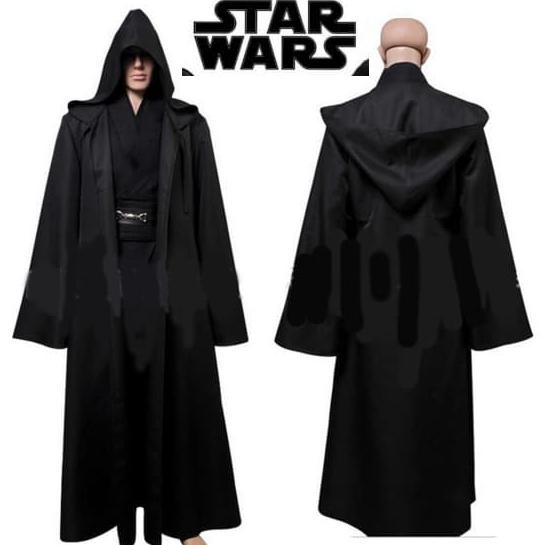 Kostum jubah hitam starwars jedi vader anak dewasa halloween
