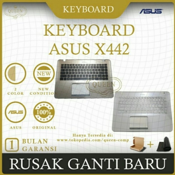 Keyboard Laptop A442 A442U X442 X442U Bonus Frame