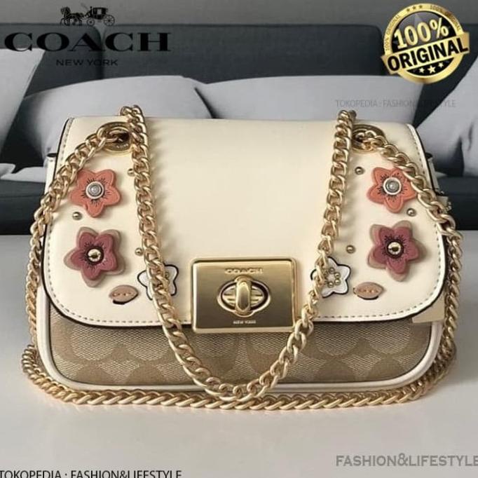 Coach Bag Mini Cassidy Crossbody Sign Chalk Floral Tas Coach ORIGINAL