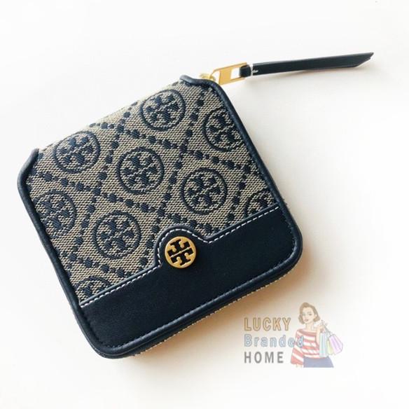 Dompet Tory Burch T Monogram Jacquard Bifold Wallet Navy ORIGINAL