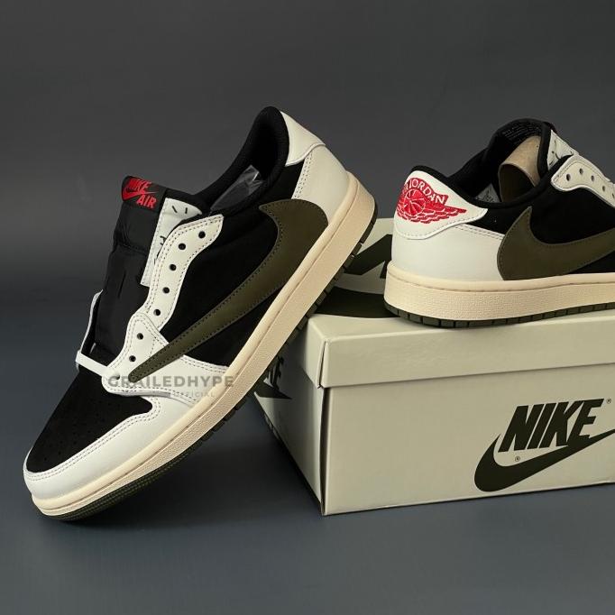 Nike Air Jordan 1 Low OG x Travis Scott Olive WMNS | DZ4137 106 (ORI)