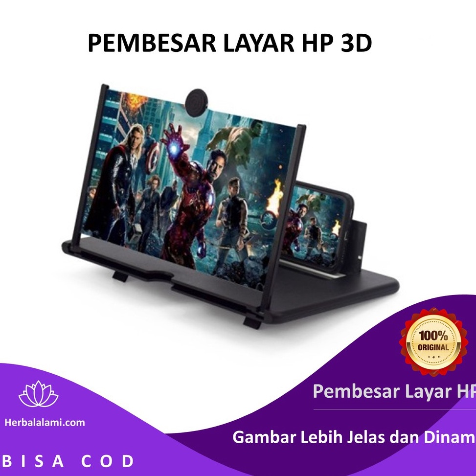 Sale Terbatas.. PEMBESAR LAYAR HP 3D ORIGINAL PONSEL UNTUK NONTON ANDROID  12 INCH HP LAYAR KACA