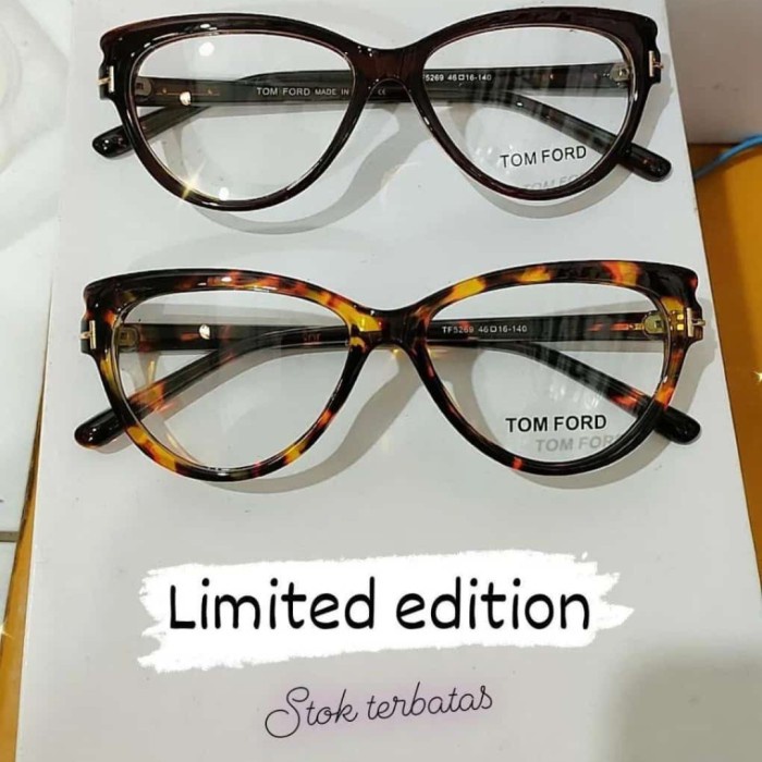 Best Seller Frame Kacamata Wanita Cat Eye Fashion Mewah Lensa Progresif Minus Plus