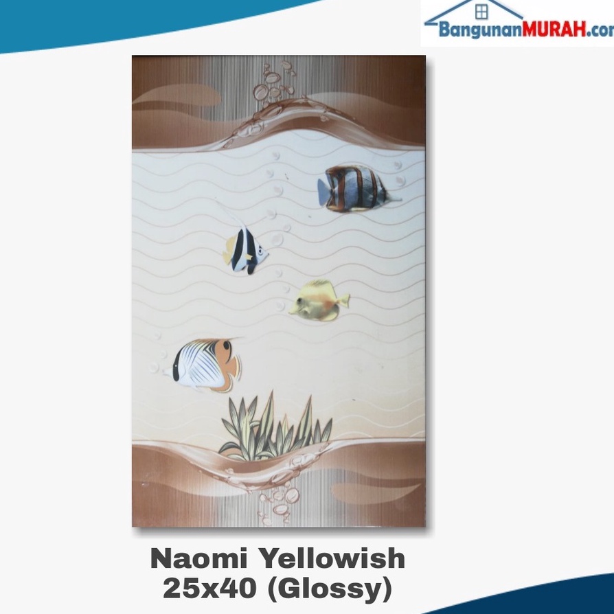 Murah Keramik Dinding Kamar Mandi Naomi Yellowish 25x40 Glossy (Tegal, Brebes, Pemalang) VSJ