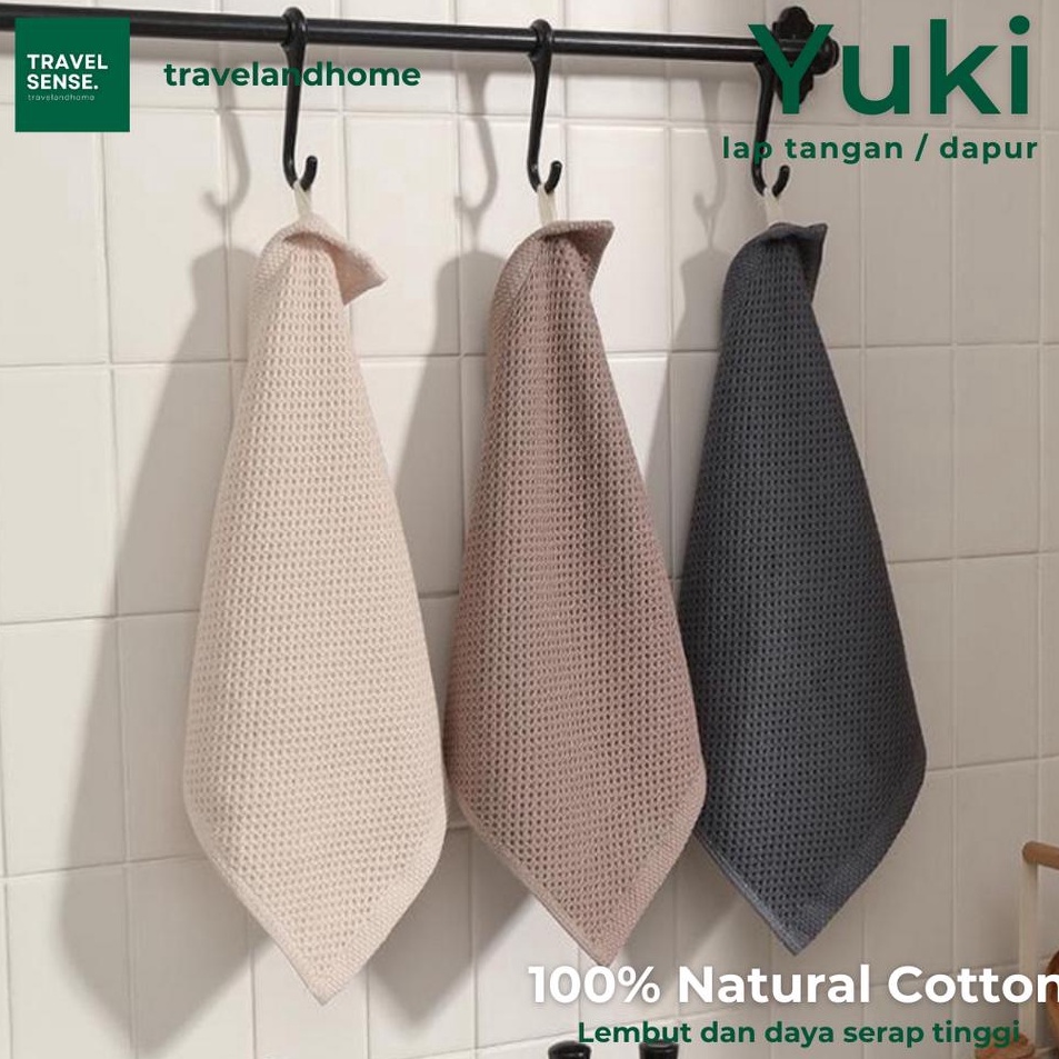 - 【TAMA】YUKI KITCHEN TOWEL Honeycomb Kain Lap Dapur Serbet Daya Serap Tinggi Lap Tangan Estetik Lap 