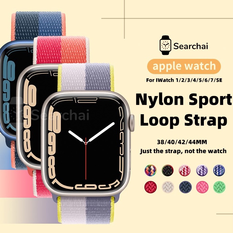 rP Smart Wacth Nylon Sport Loop Strap 38mm 40mm/42mm 44mm For iWatch Series SE 6/5/4/3/2/1/  Band Ta