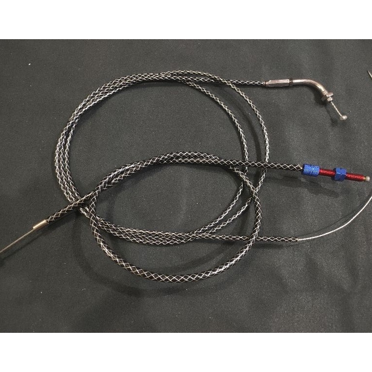 ⁎Epk PAKET Kabel Gas Serat karbon Carbon Tali gas Variasi 190cm dan Kabel Kopling/tali kopling varia