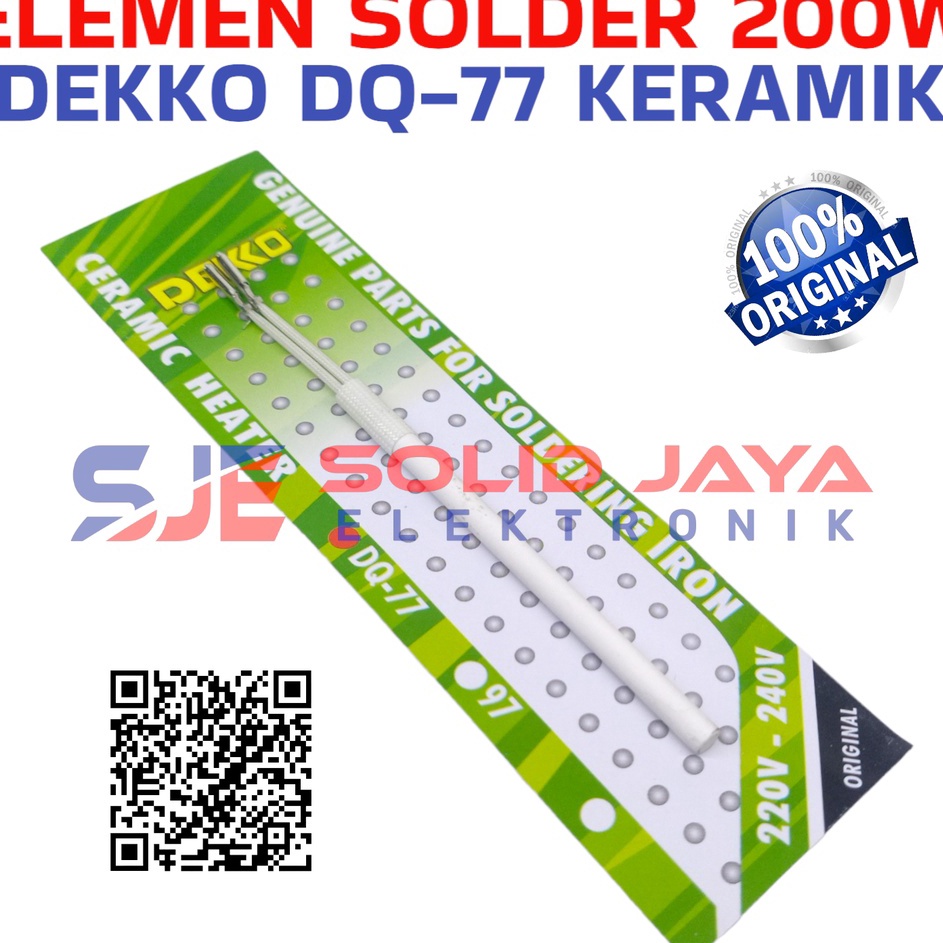 ↓Nat ELEMEN SOLDER DEKKO TEMBAK 200W DQ-77 DQ77 DQ 77 ELEMENT KAPUR KERAMIK GUN SPUL  HEATER DEKO 20