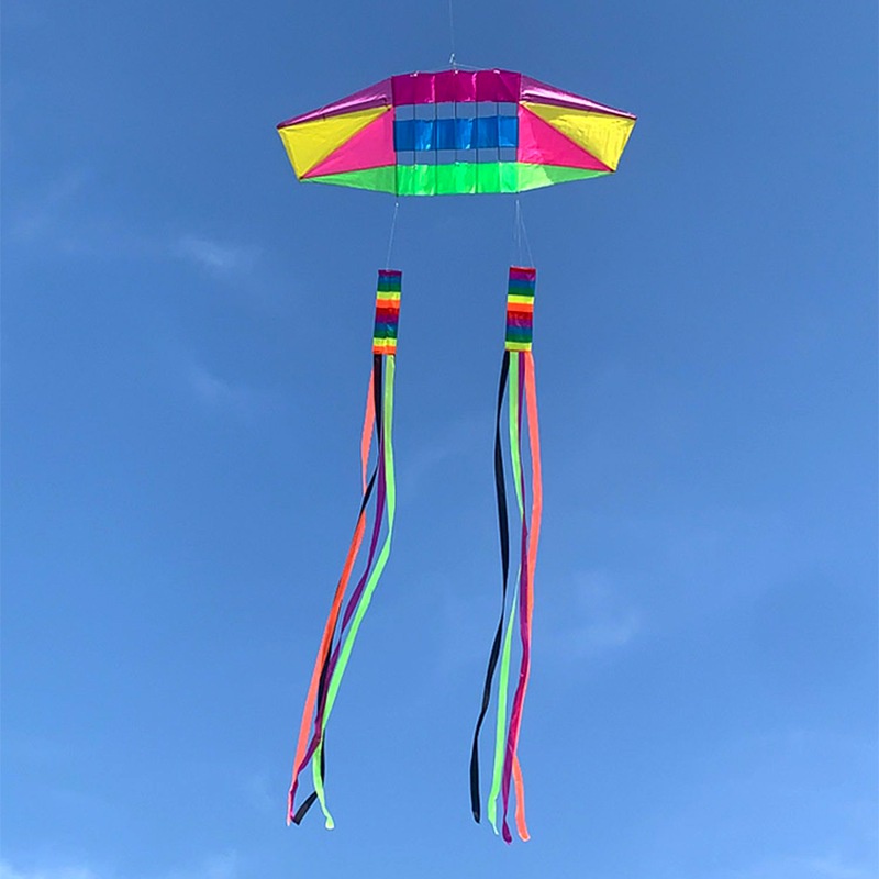 ❤4/10M Rainbow Rotating Tube Tassel Tail Strap Helps With Kite Balance And Stability Special Effects Kite Flying Tail Pendant