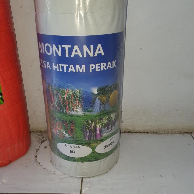 :::::::] plastik mulsa hitam perak montana lebar 1 meter 15 kg