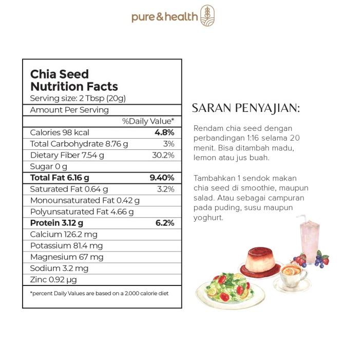 

Biji Chia Seed 500g Organik Bla Chiaseed Natural Super Food