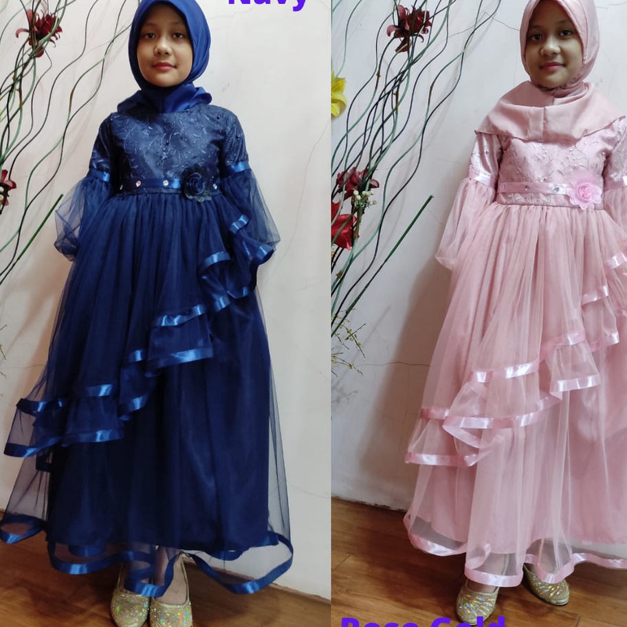 Terlaku { MODEL BARU ITSME.COLLECTION }  BAJU PESTA ANAK / GAUN PESTA ANAK MUSLIM  GAMIS PESTA ANAK 