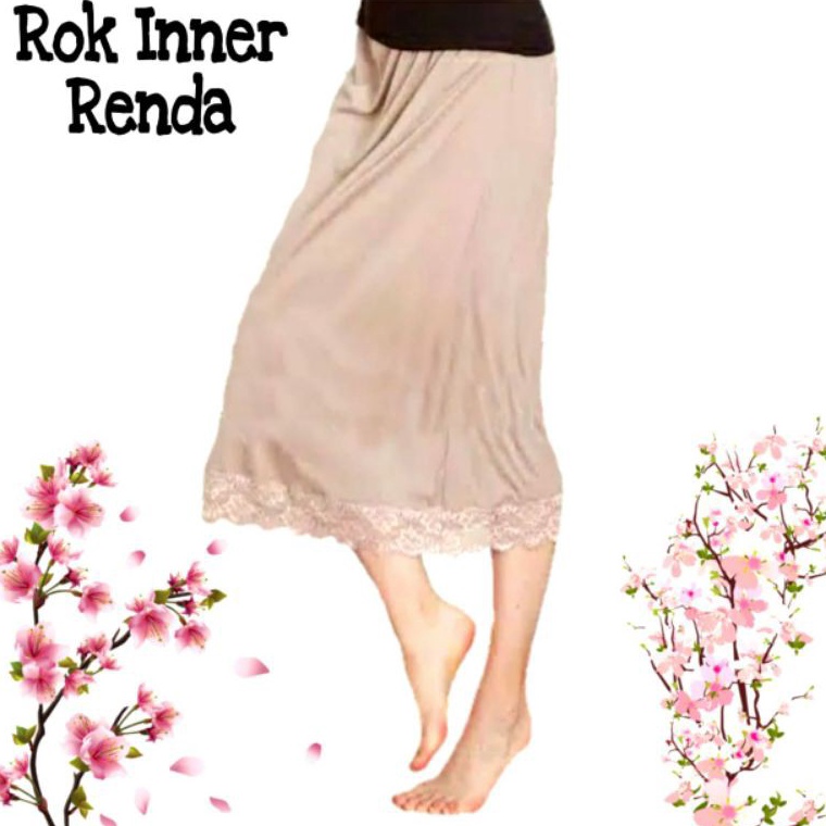 Stok Terbaru.. Rok Daleman Wanita Panjang Anderok Under Rok Renda