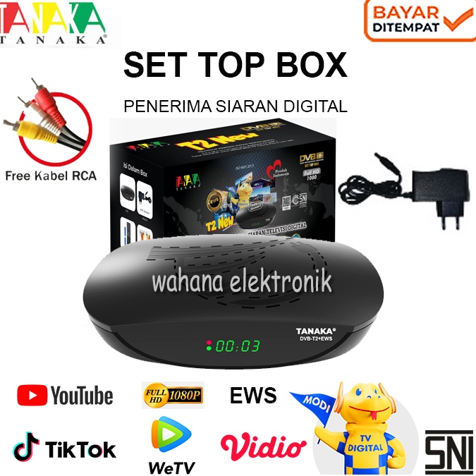 Diskon Promo Set Top Box Tv Digital Tanaka Luby Advan Infico iOTO DVB T2 EWS / set top box dvb t2 / 