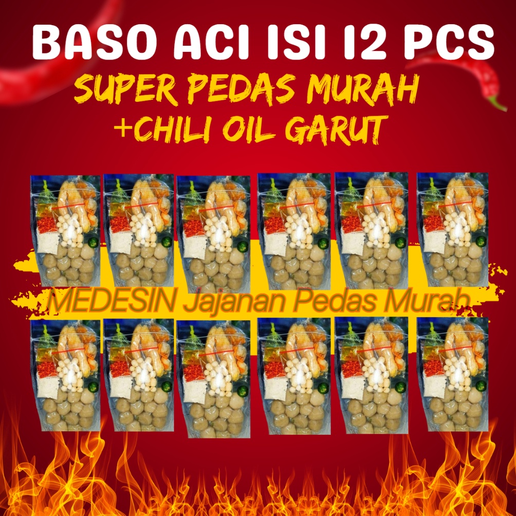 

Terbaru.. Baso aci isi 12 pcs khas garut dengan chili oli super pedas 71