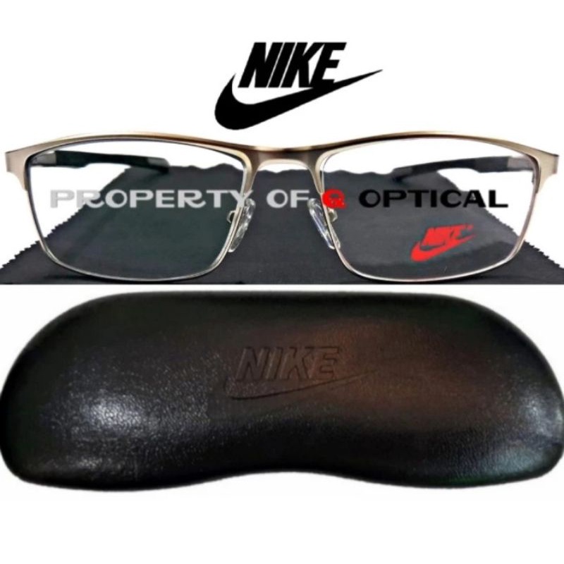 Kacamata Frame Pria Nike s55 Col 02 Titanium Half Silver Chrome