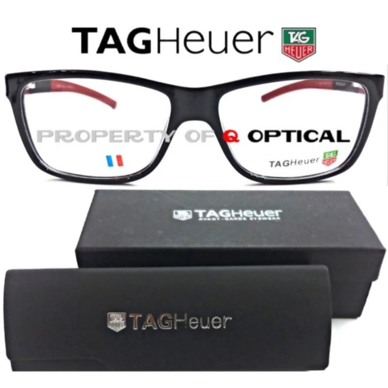 Frame Kacamata Pria Sporty Tag Heuer TH9311-009 Black Red