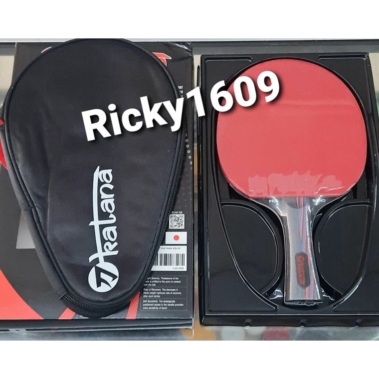 Laris Nhd BET TENIS MEJA KATANA KB-05 / BET PINGPONG KATANA KB 05 CARBON PRO NANO - BONUS COVER - OR