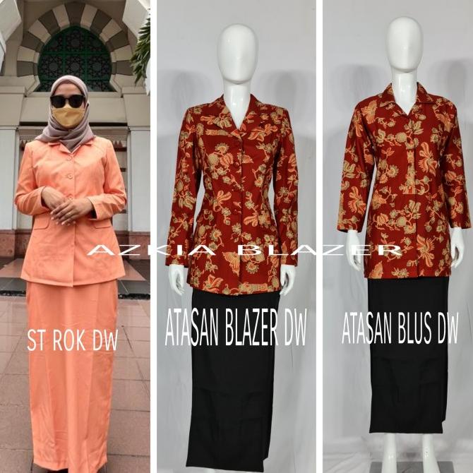 Stelan Baju Seragam Dharma Wanita Ready Stelan Rok Span Panjang