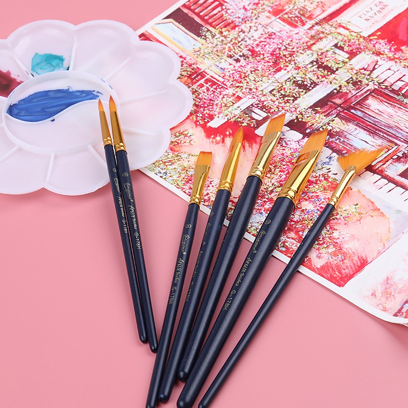 

W9U GIORGIONE PAINT BRUSH SET KUAS LUKIS 3/4/5/6/7/10 PCS NYLON K1P