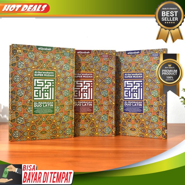 Ready  Al Quran Tajwid Perkata Latin Al Madrasah Duo Latin Ukuran Besar ORIGINAL ASLI