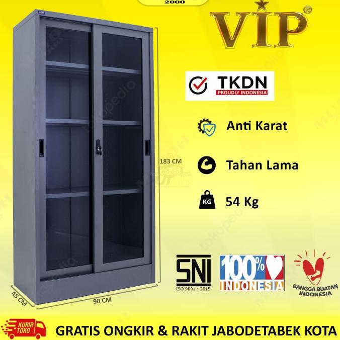 

Terbaik Lemari Arsip Lemari Besi Pintu Kaca Sliding Geser Vip V-602 Limited Edition