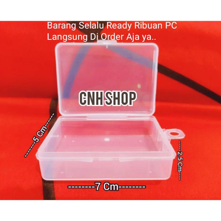 ➧✾ 1 LUSIN KOTAK PLASTIK 7x5x2,5 CM / BOX PLASTIK / KOTAK SOUVENIR / TEMPAT AKSESORIS /BOX JARUM PEN